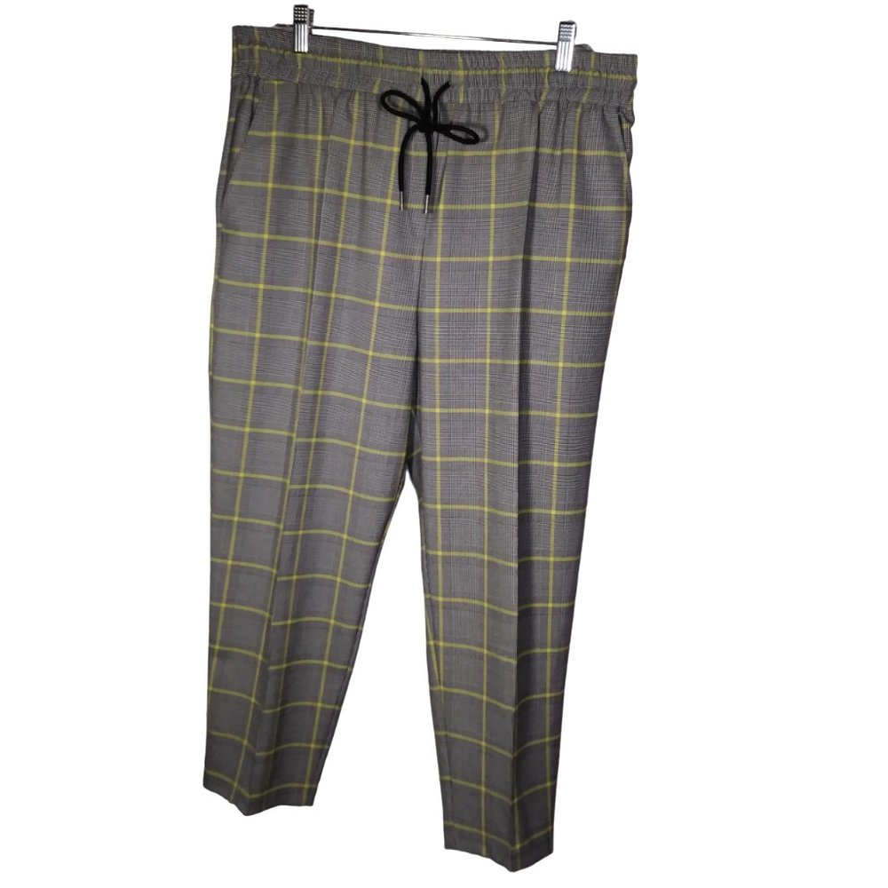 TopShop Window Pane Multicolor Checked Women's Leisure Jogger Pants- Size 12